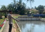 Bhabinkamtibmas Polsek Kronjo Polresta Tangerang Polda Banten Bripka Surono Melakukan Pembinaan terhadap Kelompok Tani Budidaya Ikan Lele di Desa Gandaria
