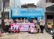 Hari Bhayangkara Ke 79, Polresta Tangerang Salurkan Bantuan Sosial di Yayasan Rumah Ceria Nusantara