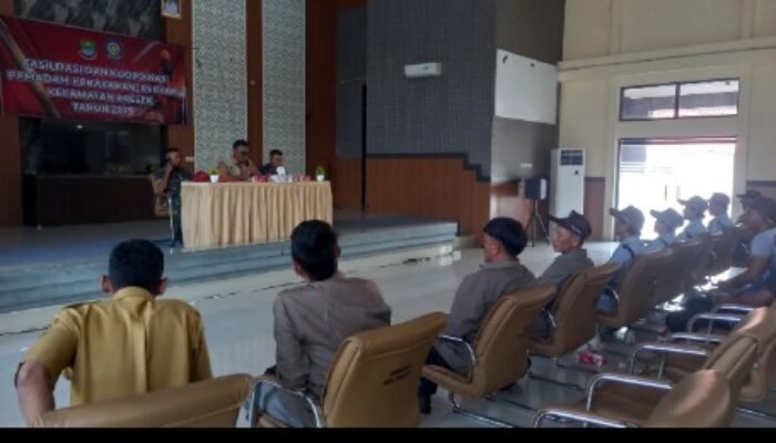 Ba Tuud Koramil 07/Kresek Lakukan Pembinaan Linmas, Cegah Bemcana