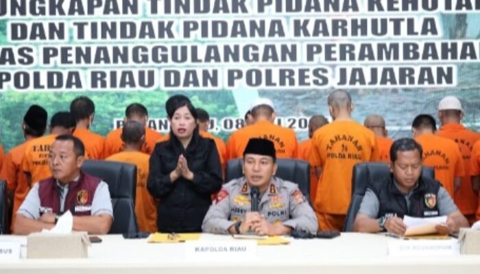Polda Riau Tangkap 46 Tersangka Kejahatan Kehutanan, Tegaskan Komitmen Penegakan Hukum