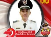 Eris Risharyadi, SE. kepala Desa Carenang Kec. cisoka  Mengucapkan Selamat Hari Bhayangkara Ke-79 Polisi Bersama Masyarakat