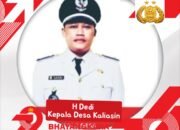 H Dedi Kepala Desa Kaliasin Kecamatan Sukamulya Mengucapkan Selamat Dirgahayu Bayangkara Ke-79 Polis Bersama Masyarakat