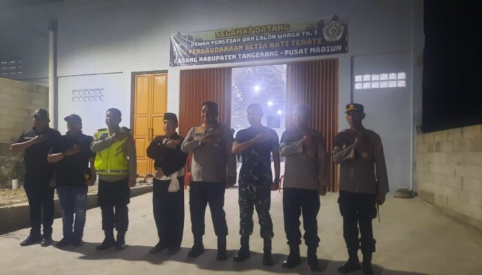 Kapolsek Tigaraksa Dampingi Kapolresta Tangerang Hadiri Pengesahan Warga Baru Persaudaraan Setia Hati Teratai (PSHT) di Desa Matagara