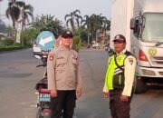 Personel Sat Pamobvit Polresta Tangerang melaksanakan patroli di kawasan industri Cikupamas