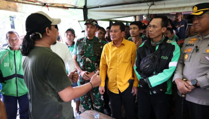 Bupati Tangerang Bersama Dandim dan Kapolres Sambangi Markas Ojol, Deklarasi Damai Untuk Ciptakan Kondisi Kondusif