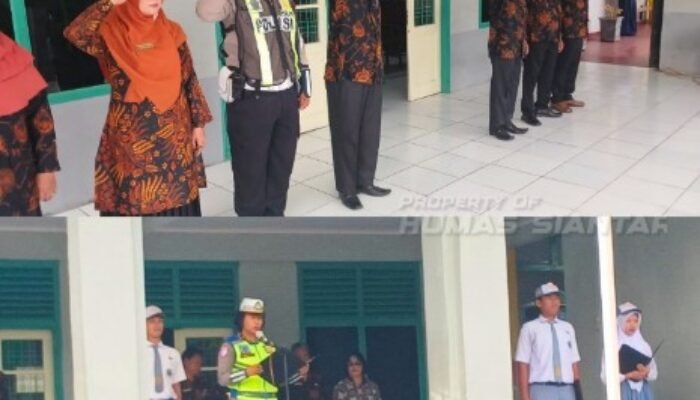 Edukasi Pelajar Sat Lantas Polres Pematangsiantar Laksanaskan Police Go School di YP. Taman Siswa