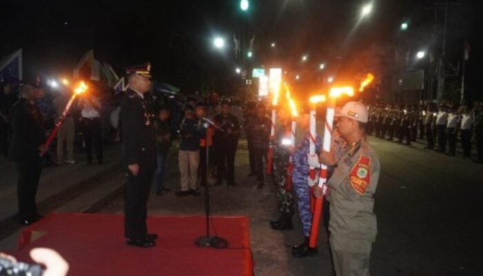 Pelepasan Taptu/Pawai Obor Sambut HUT ke-80 Kemerdekaan RI Tingkat Kabupaten Subang