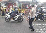 Polsek Cikupa Gelar Pengaturan Lalu Lintas Pagi, Wujudkan Kamseltibcar di Jam Sibuk