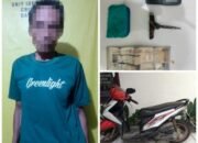 Aksi Curanmor Digagalkan Polisi, Pria Asal Serang Ditangkap Saat Dorong Motor
