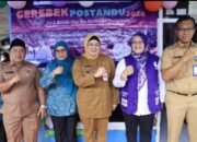 Wabup Intan Monitoring Pelaksanaan Gerebek Posyandu Desa Daon Rajeg