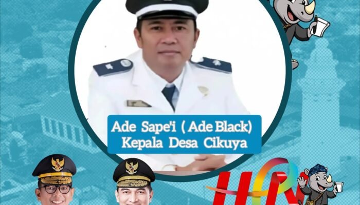 Ade Sape’i ( Ade Black) Kepala Desa Cikuya Kec. Solear, Kabupaten Tangerang Mengucapkan Selamat Hari Pers Nasional Tahun 2026