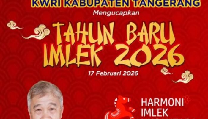 Ketua dan Seluruh Anggota KWRI Kabupaten Tangerang Mengucapkan Gong Xi Fa Cai Buat Sudirman Indra / Ko Acin Pembina KWRI