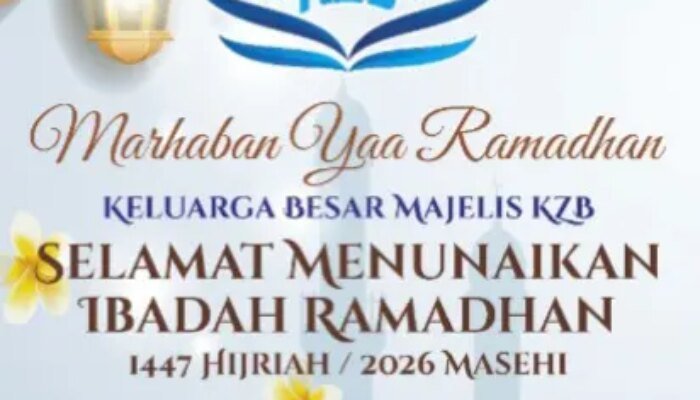 Keluarga besar H Madtoni Direktur CV Kazim Berkah ( KZB)  Ucapkan Selamat Menunaikan  Ibadah Puasa  1447 H /2026 Masehi.