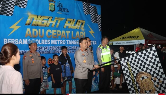 Cegah Tawuran Remaja, Kapolres Metro Tangerang Kota Gelar Night Run Bersama Warga